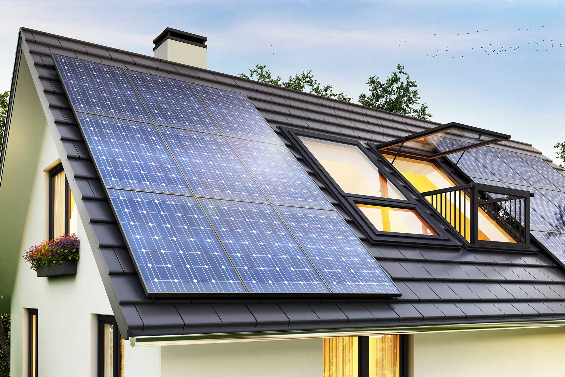 Solar panel close-up
